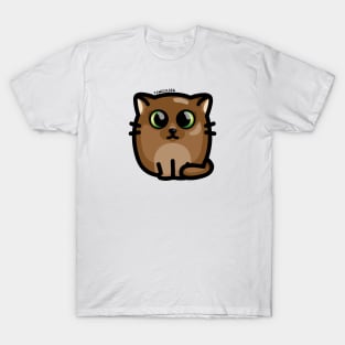 Chonky Boi - Brown Kitty (Green Eyes) T-Shirt